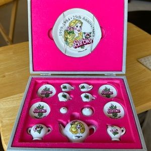Barbie 25th anniversary tea set